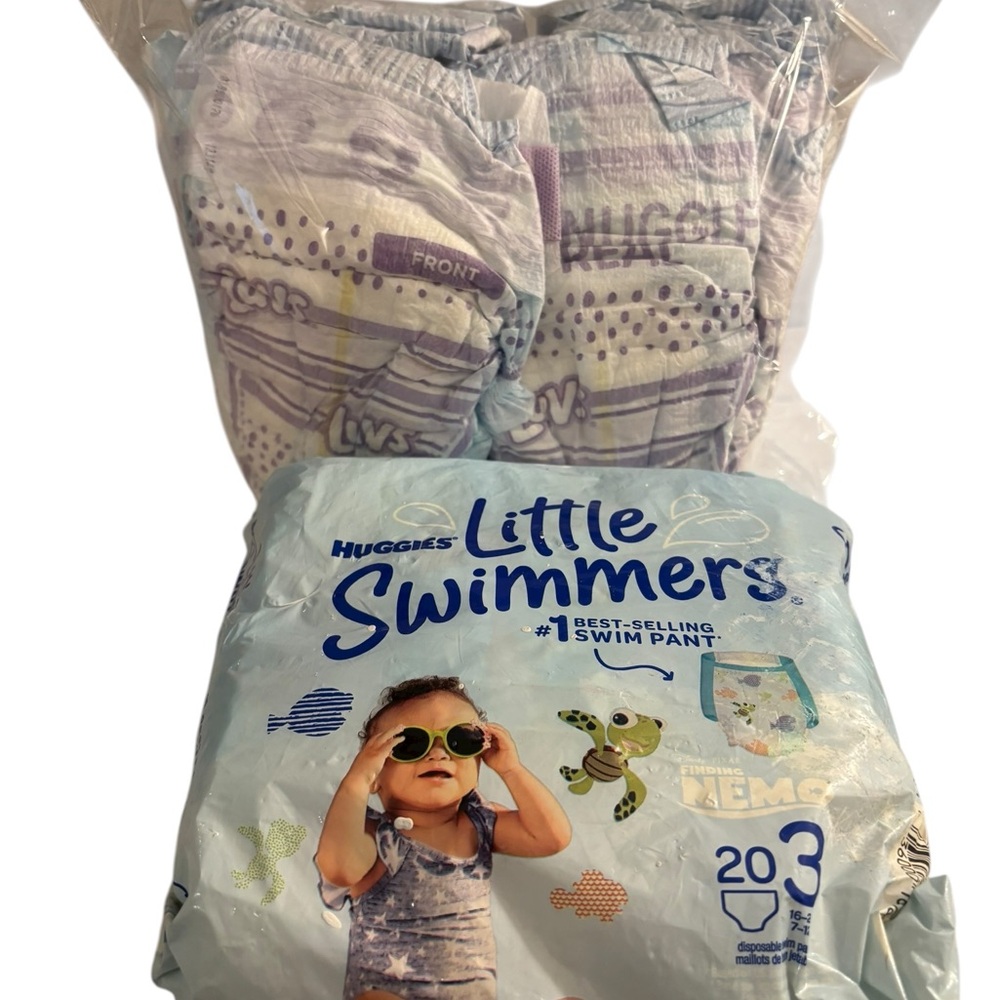 Huggies Little Swimmers Pampers and Luvs Bundle #3